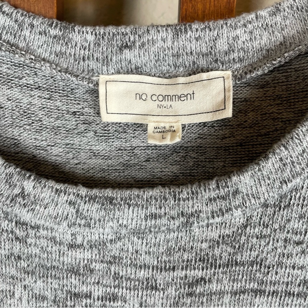 Jersey Style Dress Gray Long Sleeve Size L - Picture 5 of 9